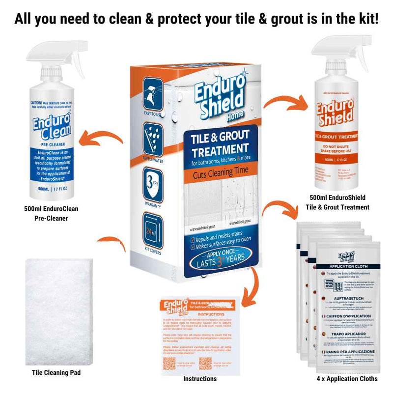 EnduroShield Tile & Grout Treatment Large - 500ml Kit