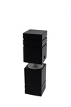Square Pull Knob - 25mm - Powdercoated Black