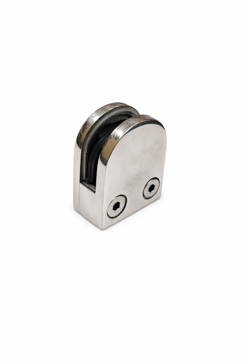 MINI Glass Clamp Round Flat Back