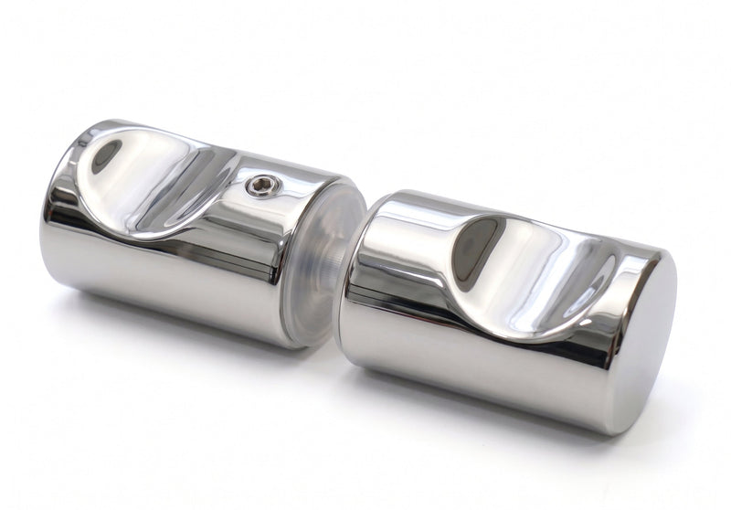 Shower Pull Round Barrel Knob 25mm Dia - Chrome Polished