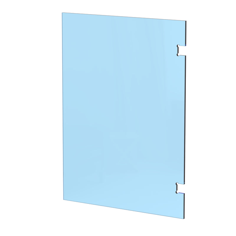 12mm Glass Panel - Soft Close Hinge Notches - 1000W x 1350H mm