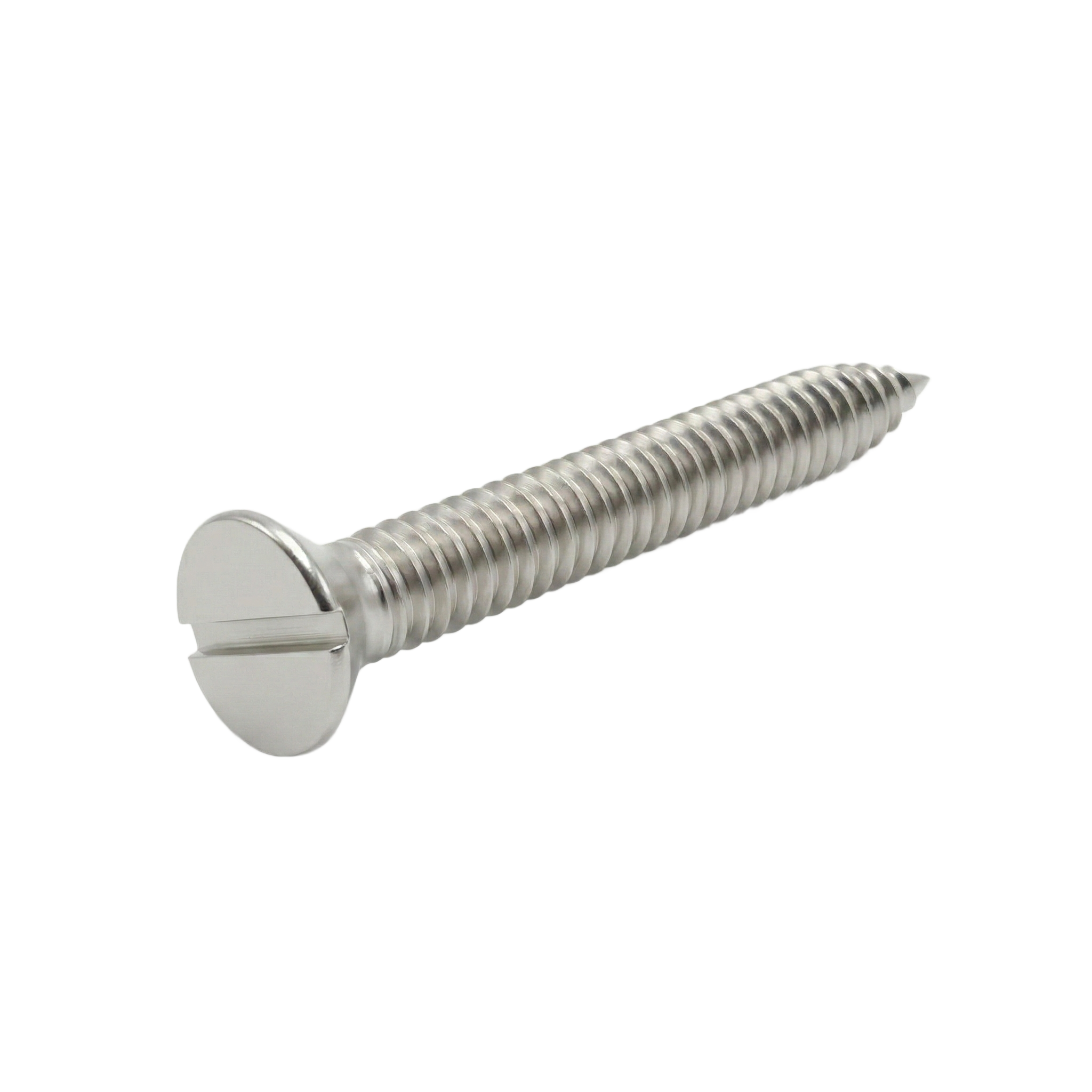 CSK Self Tap Screw, Slotted (304SS) - 12G