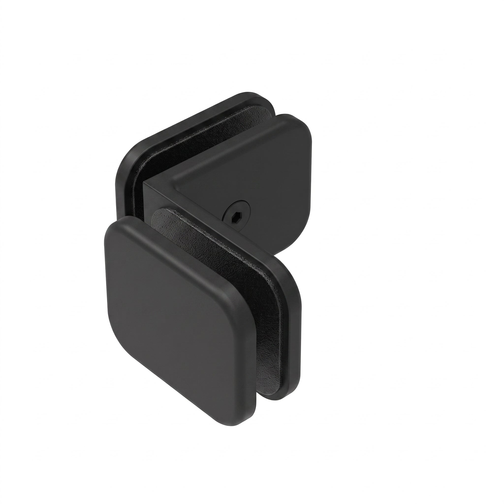 Bracket - Glass To Glass 90 Deg 50x50mm - Black