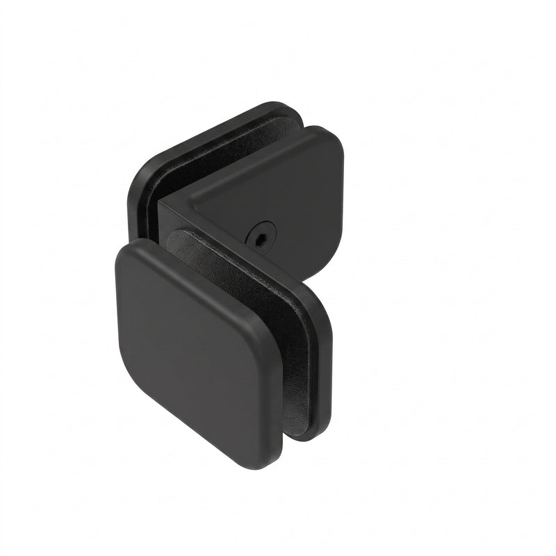 Bracket - Glass To Glass 90 Deg 50x50mm - Black