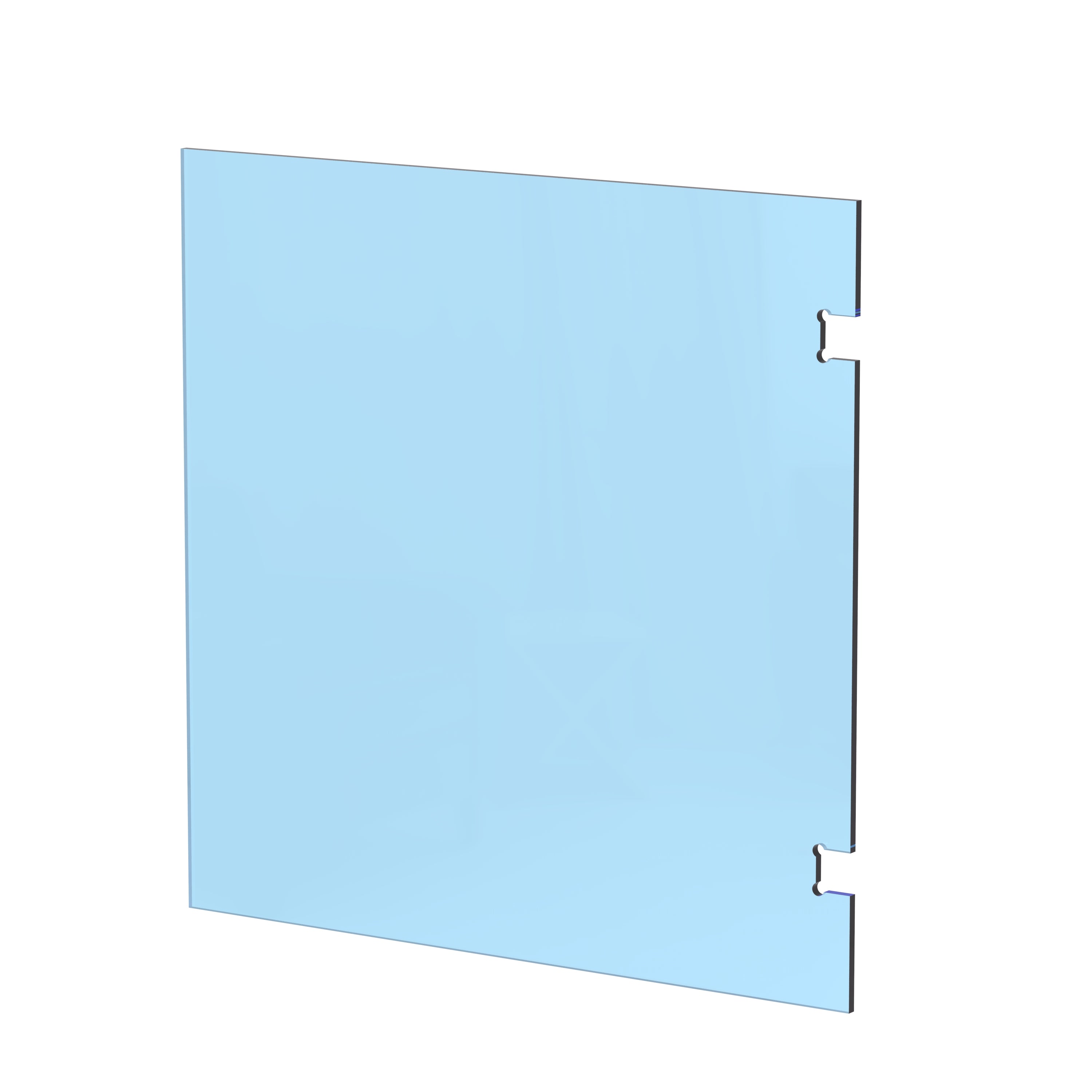 10mm Hinged Notch Glass Panel