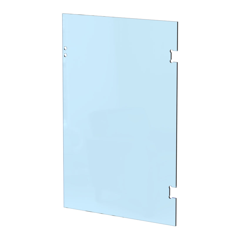 12mm toughened glass gate leaf panel, wall to glass, with pre-machined hinge and latch cut-outs