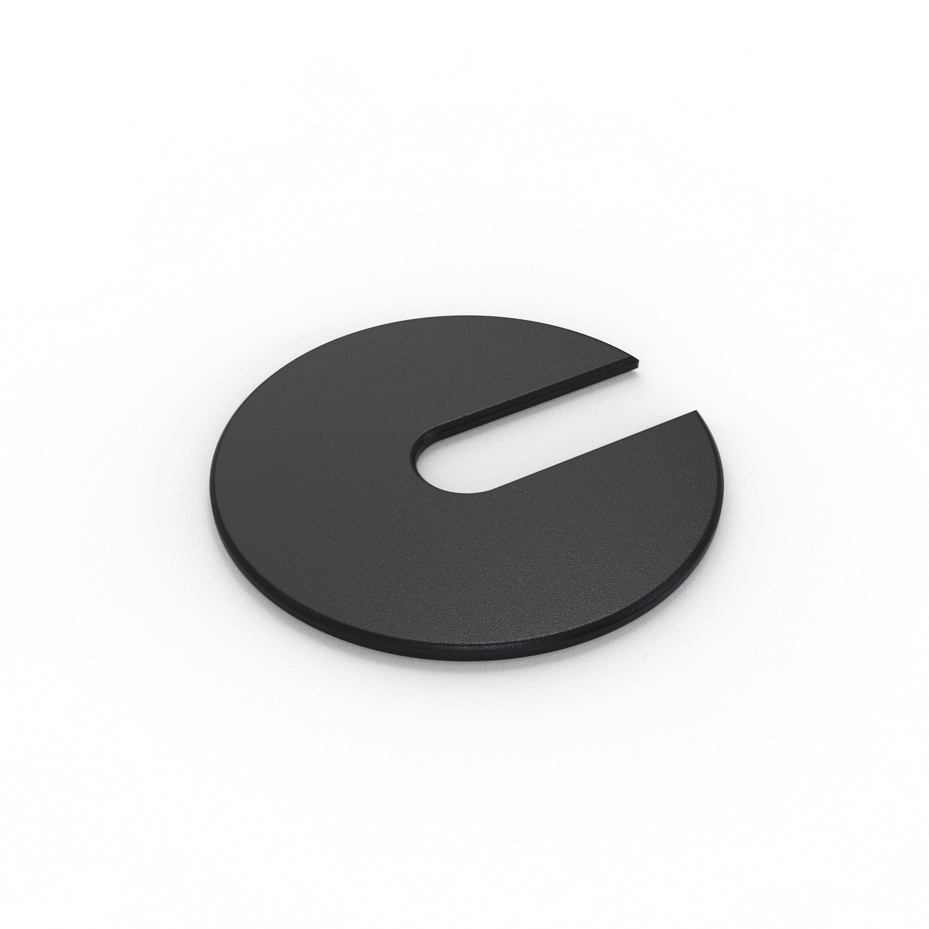 Washer Plastic Black 1mm Poly Pacman