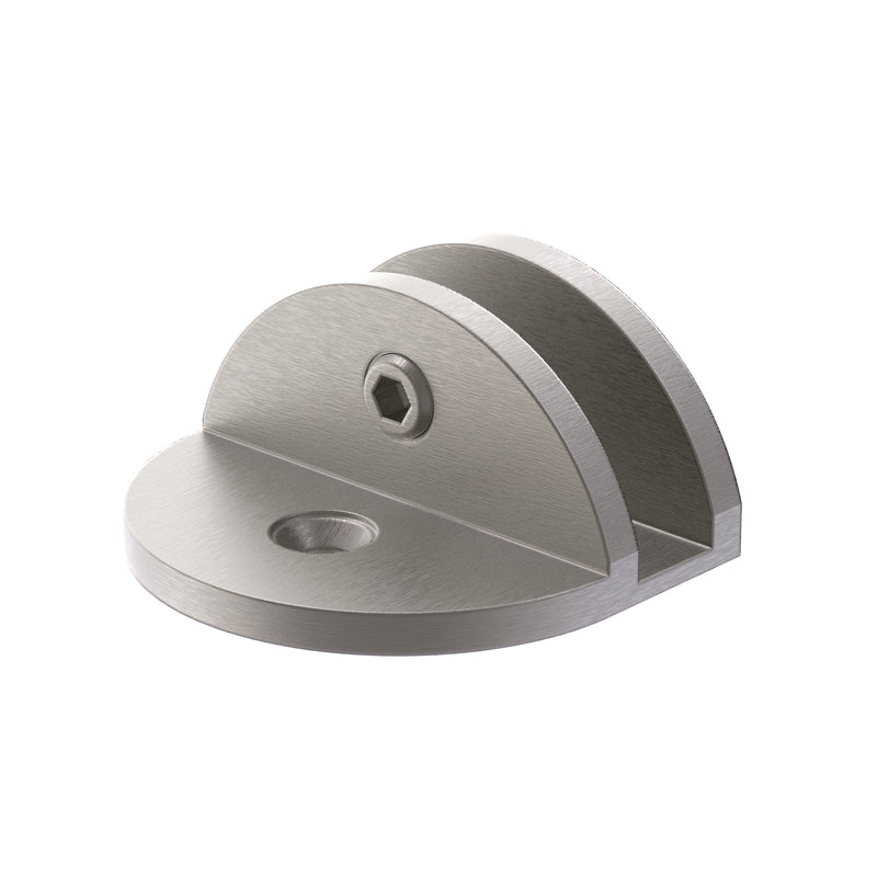 Glass Bracket Round Offset Leg 10mm
