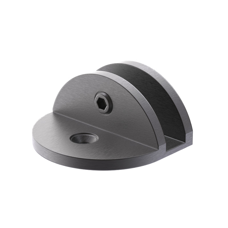 Glass Bracket Round Offset Leg 10mm