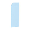10mm Shower Radius Reeded Glass Panel - Left Hand