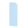 10mm Shower Radius Reeded Glass Panel - Right Hand
