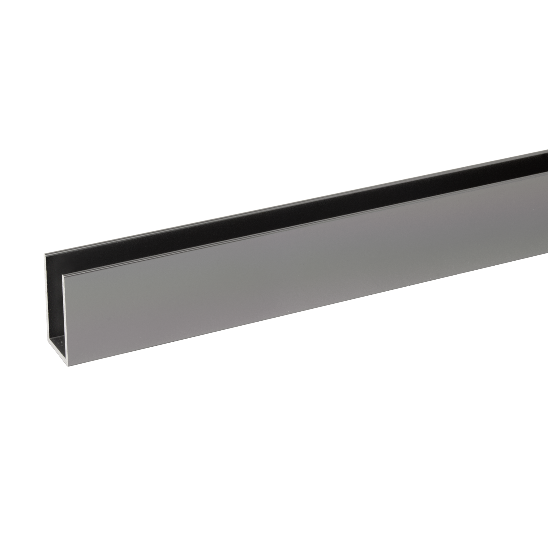Channel 15x25 3.0m - Black Chrome, (Mirror Gunmetal)