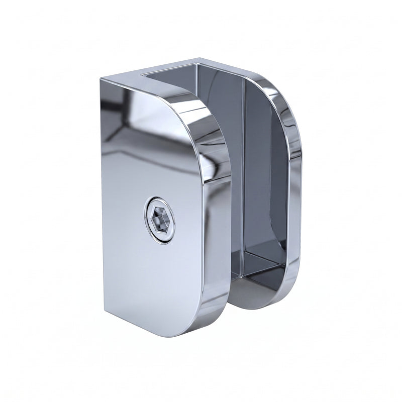 Glass Bracket Slim 10mm - Chrome