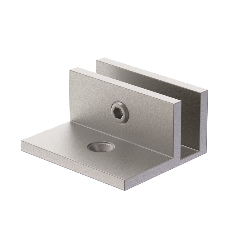 Glass Bracket Square Offset Leg 10mm