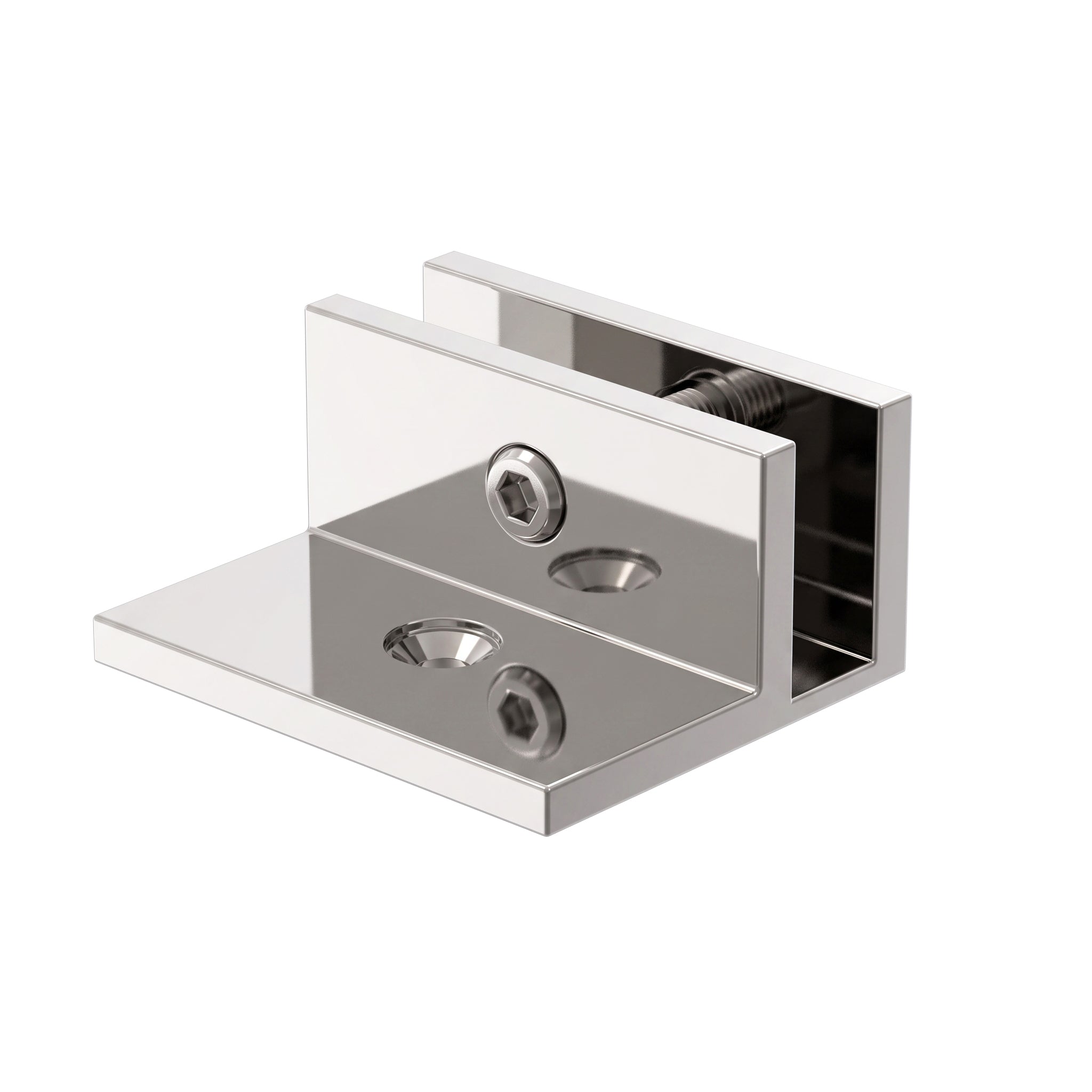 Glass Bracket Square Offset Leg 10mm