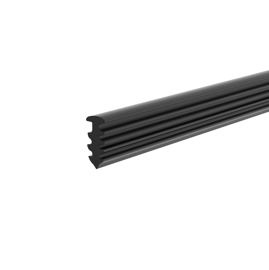 Black Glazing Wedge 4mm (5M Roll) - Black
