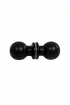 Round Ball Knob Handle - 38mmDia - Powdercoated Black