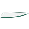 Glass Shelf Elliptical Corner 150x300mm