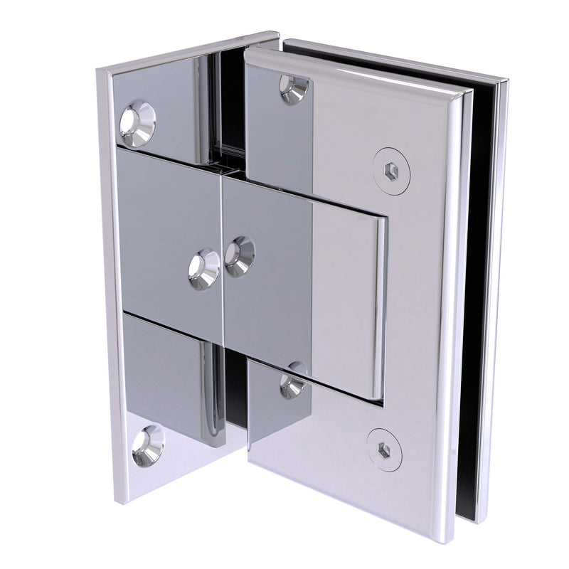 Vienna Hinge, Wall to Glass, Offset L Backplate - Hold Open (Pair)