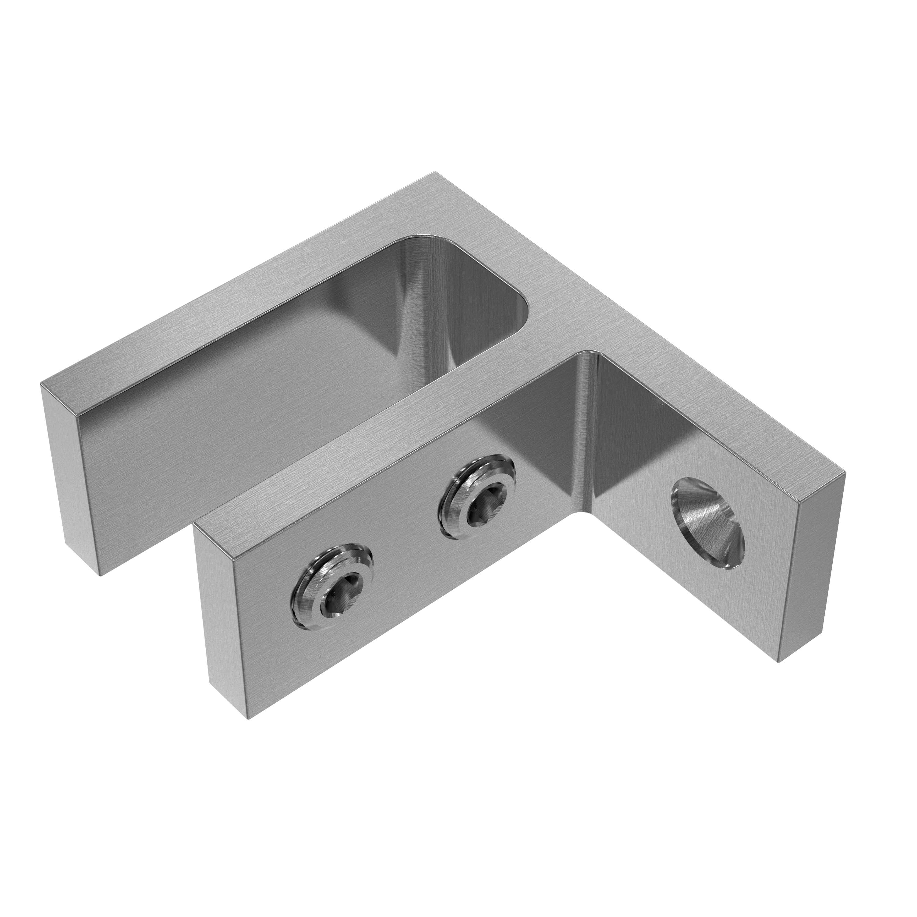 Stiffener Bracket 90 Wall to Glass 12-15mm