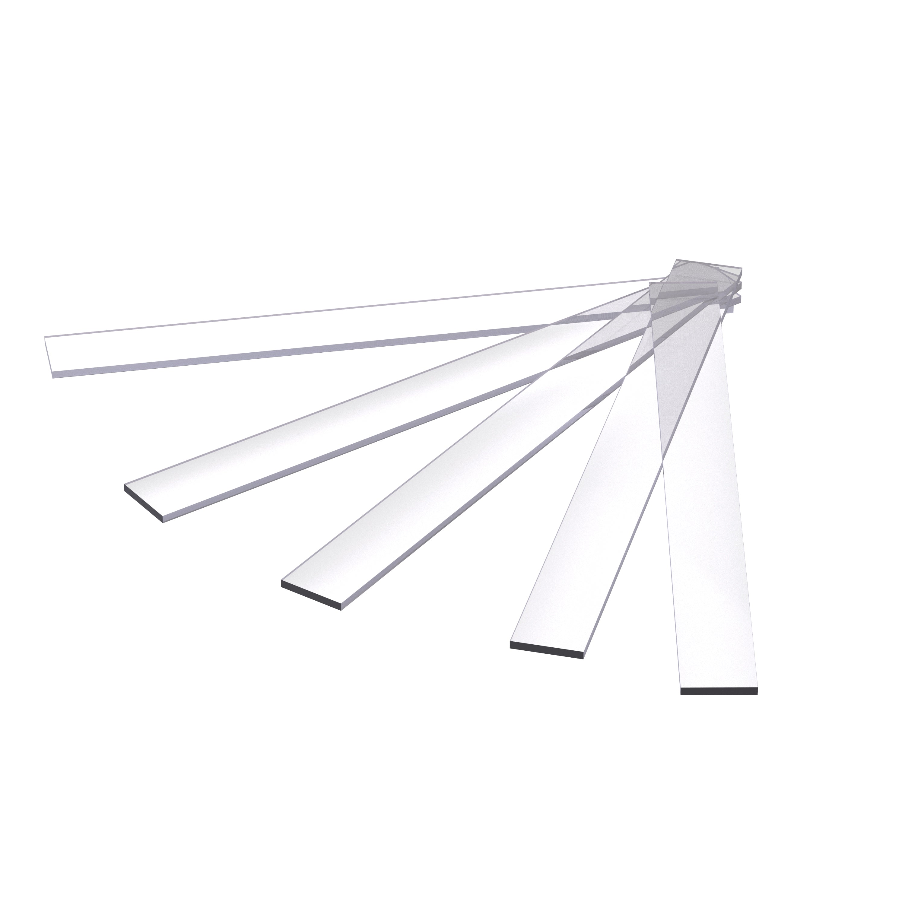 6mm Wide Plastic Setting Blocks 100/pk, 50x2mm - Clear