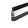 Aluminium Door Seal, 90 Deg. for 10mm Glass