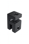 Square Header Panel Fitting 6x6mm - Black